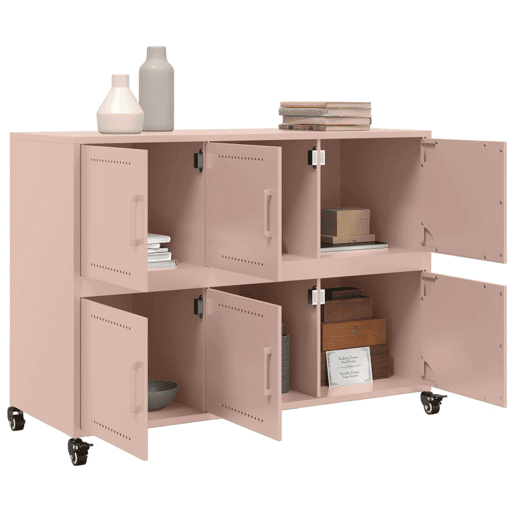 vidaXL Aparador 100,5x39x72 cm aço rosa vidaXL Aparador 100,5x39x72 cm aço rosa
