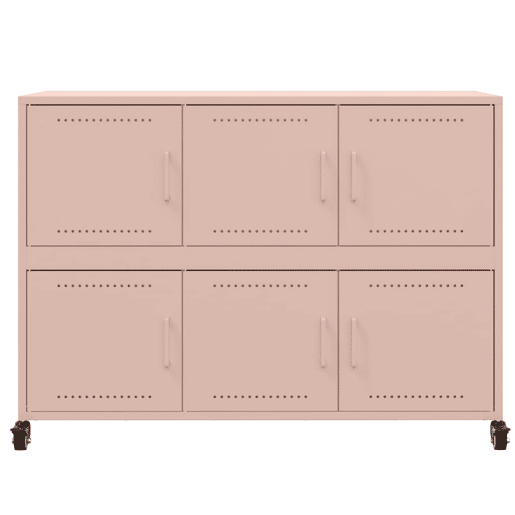 vidaXL Aparador 100,5x39x72 cm aço rosa vidaXL Aparador 100,5x39x72 cm aço rosa