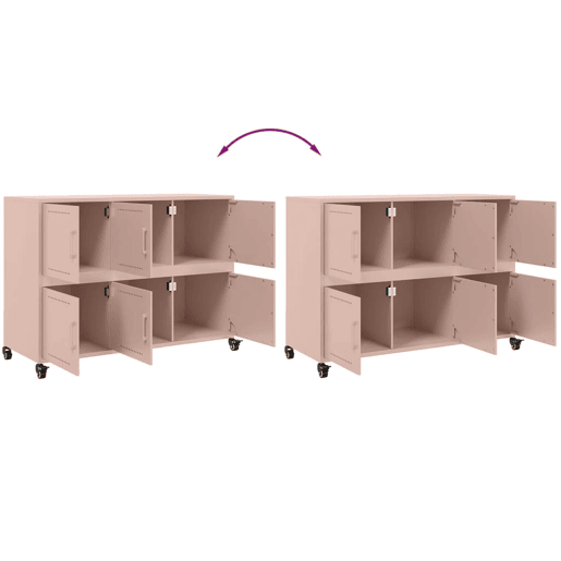 vidaXL Aparador 100,5x39x72 cm aço rosa vidaXL Aparador 100,5x39x72 cm aço rosa