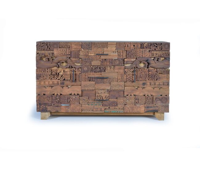 Aparador de madera de mango recuperada 92x150x50