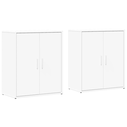 vidaXL Aparadores 2 pcs 60x31x70 cm derivados de madeira branco