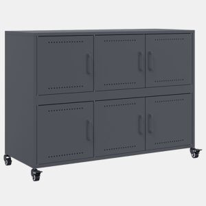 vidaXL Aparador 100,5x39x72 cm aço antracite