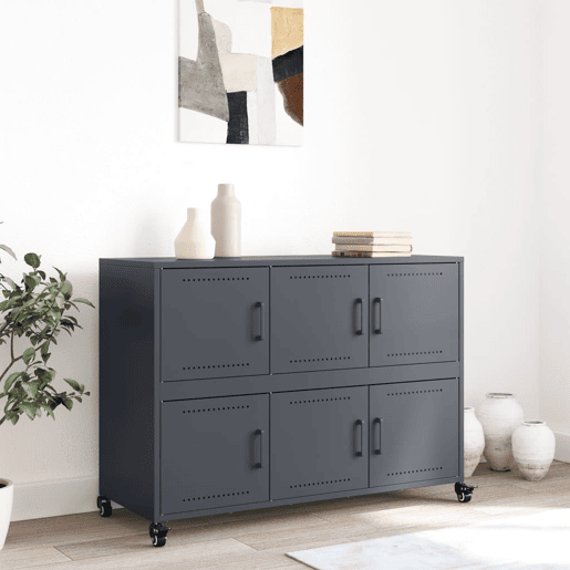 vidaXL Aparador 100,5x39x72 cm aço antracite