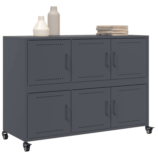 vidaXL Aparador 100,5x39x72 cm aço antracite