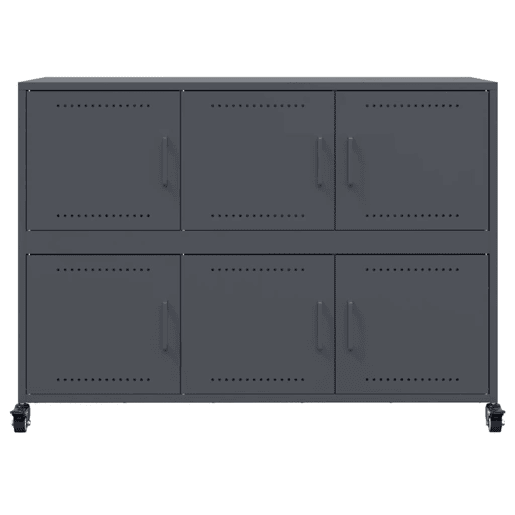 vidaXL Aparador 100,5x39x72 cm aço antracite