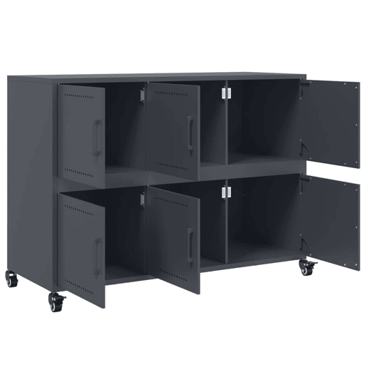 vidaXL Aparador 100,5x39x72 cm aço antracite