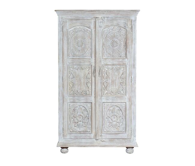 Armario madera de mango blanco envejecido 2 metros 200x114x60