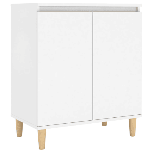 vidaXL Aparador c pernas de madeira 60x35x70 cm contraplacado branco