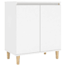 vidaXL Aparador c pernas de madeira 60x35x70 cm contraplacado branco