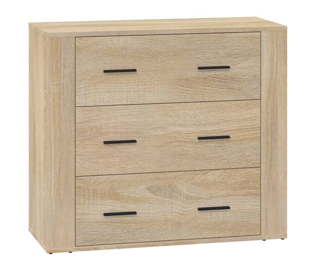 Vidaxl aparador madera contrachapada color roble sonoma 80x33x70 cm