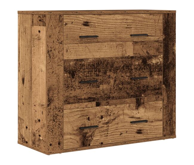 Vidaxl aparador madera de ingeniería madera envejecida 80x33x70 cm