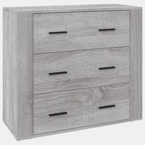 vidaXL Aparador 80x33x70 cm derivados de madeira cinzento sonoma