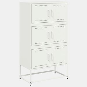 vidaXL Aparador 68,5x38,5x123,5 cm aço branco
