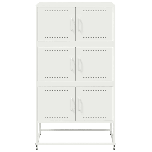 vidaXL Aparador 68,5x38,5x123,5 cm aço branco