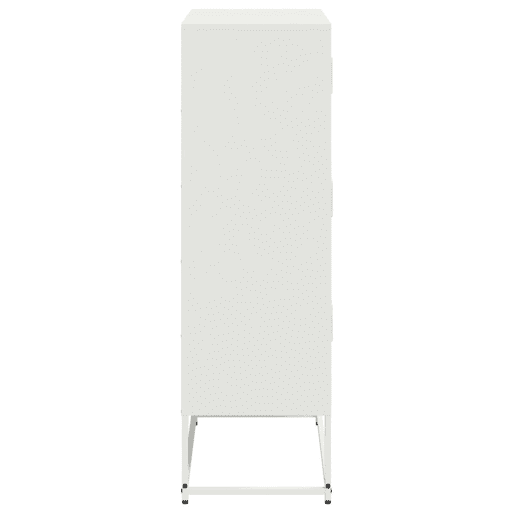 vidaXL Aparador 68,5x38,5x123,5 cm aço branco