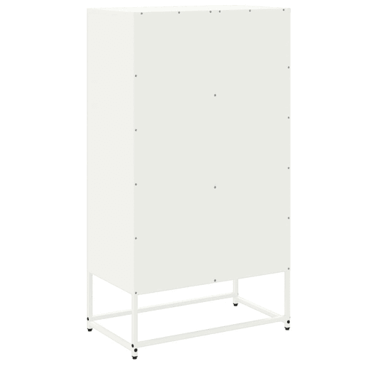 vidaXL Aparador 68,5x38,5x123,5 cm aço branco