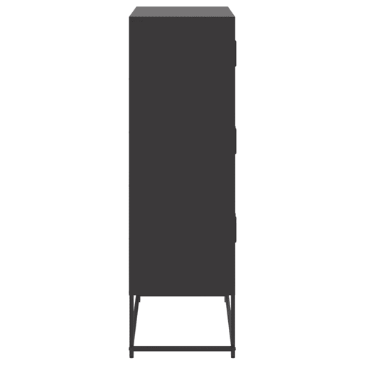 vidaXL Aparador 68,5x38,5x123,5 cm aço preto