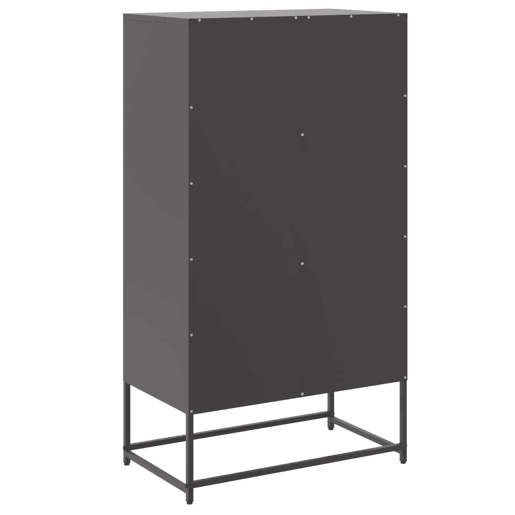 vidaXL Aparador 68,5x38,5x123,5 cm aço preto