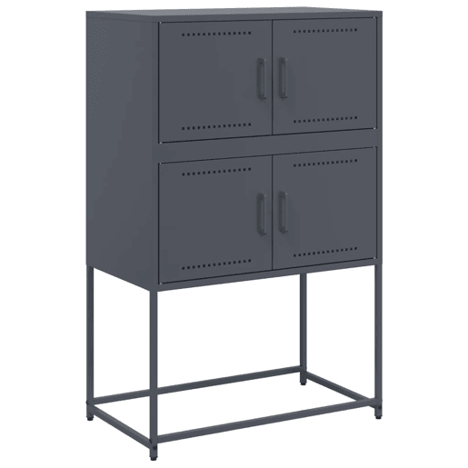 vidaXL Aparador 68,5x38,5x107 cm aço antracite vidaXL Aparador 68,5x38,5x107 cm aço antracite