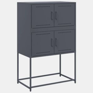 vidaXL Aparador 68,5x38,5x107 cm aço antracite