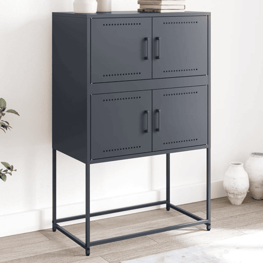 vidaXL Aparador 68,5x38,5x107 cm aço antracite vidaXL Aparador 68,5x38,5x107 cm aço antracite