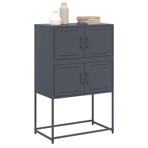 vidaXL Aparador 68,5x38,5x107 cm aço antracite vidaXL Aparador 68,5x38,5x107 cm aço antracite