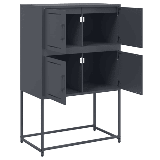 vidaXL Aparador 68,5x38,5x107 cm aço antracite vidaXL Aparador 68,5x38,5x107 cm aço antracite