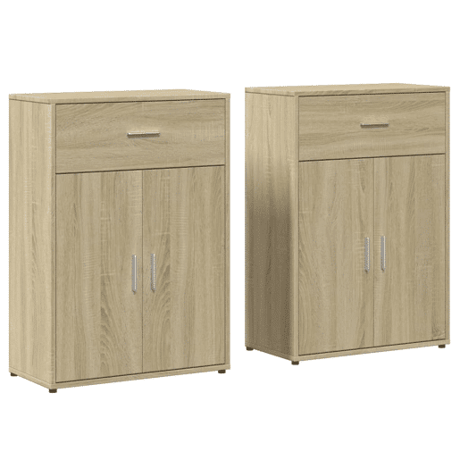 vidaXL Aparadores 2 pcs 60x30x84 cm derivados madeira carvalho sonoma
