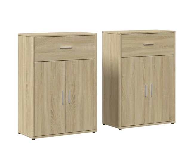 Vidaxl aparadores 2 uds madera de ingeniería roble sonoma 60x30x84 cm
