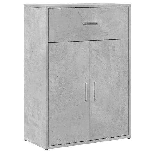 vidaXL Aparadores 2 pcs 60x30x84 cm derivados madeira cinzento cimento