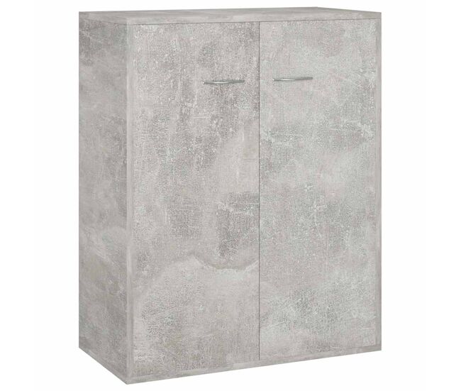 Vidaxl aparador de madera contrachapada gris hormigón 60x30x75 cm