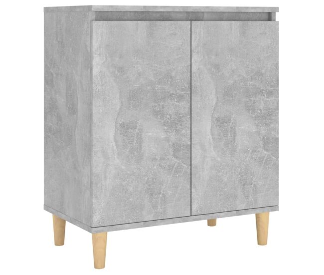 Vidaxl aparador y patas madera contrachapada gris hormigón 60x35x70 cm
