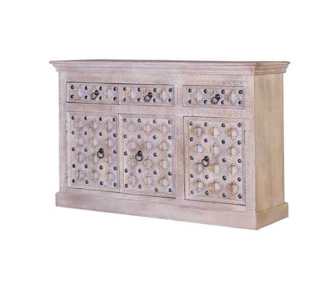 Aparador en madera de mango color natural 92x150x40