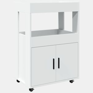 vidaXL Carrinho de bar 60x39,5x89 cm derivados de madeira branco