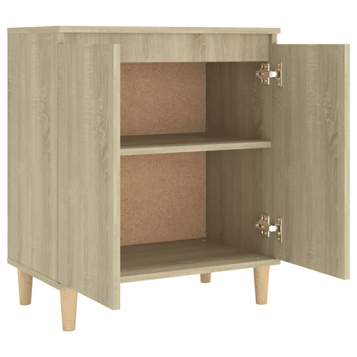 vidaXL Aparador pernas madeira 60x35x70 cm deriv. madeira carv. sonoma vidaXL Aparador pernas madeira 60x35x70 cm deriv. madeira carv. sonoma
