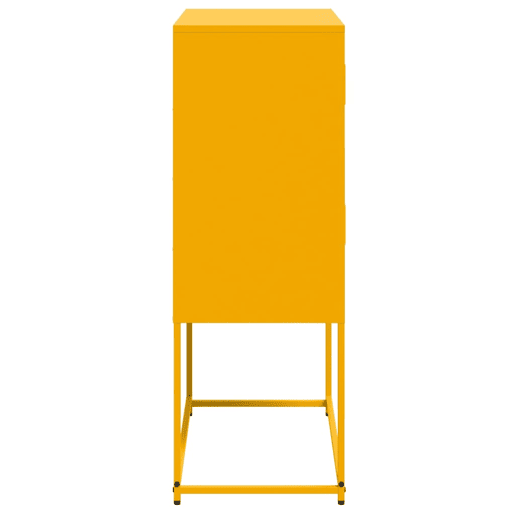 vidaXL Aparador 68,5x38,5x107 cm aço amarelo mostarda
