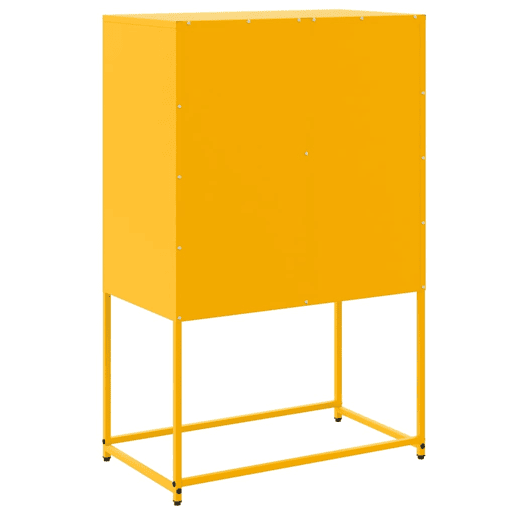 vidaXL Aparador 68,5x38,5x107 cm aço amarelo mostarda