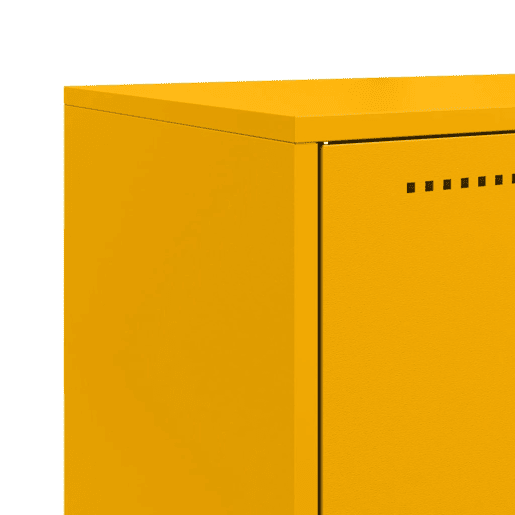 vidaXL Aparador 68,5x38,5x107 cm aço amarelo mostarda