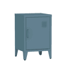 Mesa de cabeceira industrial 1 porta, Soho, Azul escuro, 38x38x57 cm
