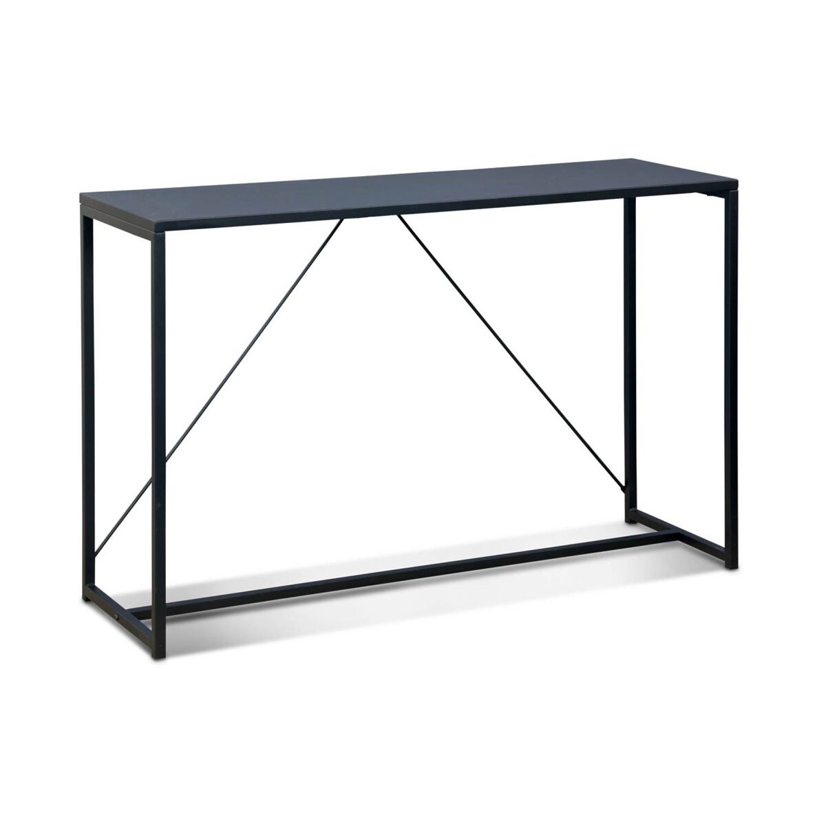 Consola de metal, 120cm, industrielle, negro, 120x39x79 cm