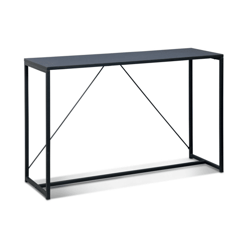 Consola metálica com barra de reforço, 120cm, Industrielle, Preto, 120x39x79 cm