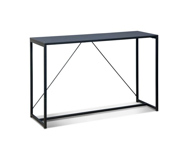 Consola de metal, 120cm, industrielle, negro, 120x39x79 cm