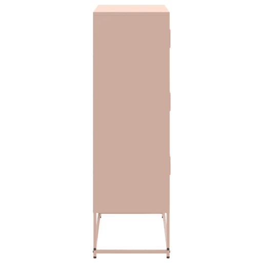 vidaXL Aparador 68,5x38,5x123,5 cm aço rosa