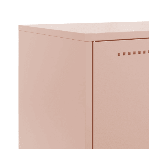 vidaXL Aparador 68,5x38,5x123,5 cm aço rosa