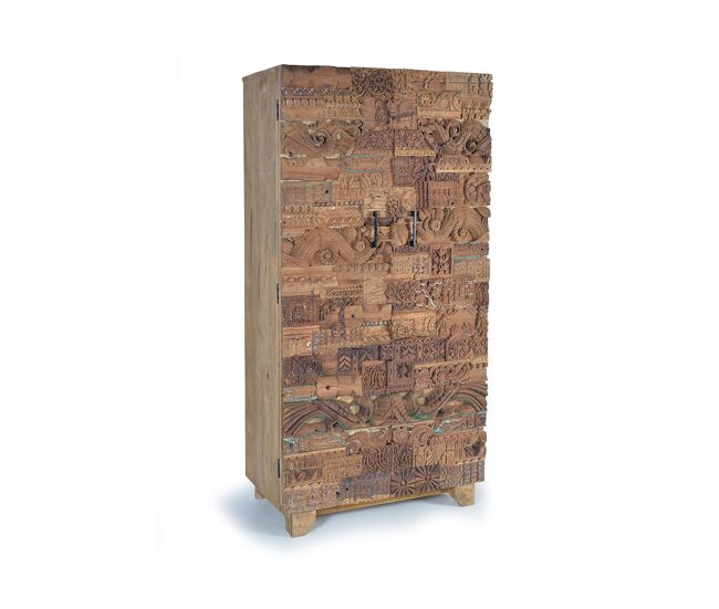 Armario de madera de mango recuperada 180x90x50