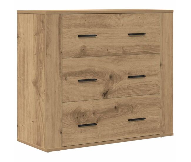 Vidaxl aparador madera de ingeniería roble artisan 80x33x70 cm