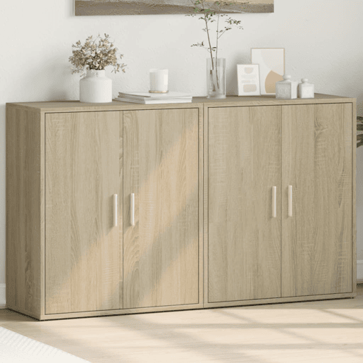 vidaXL Aparadores 2 pcs 60x31x70 cm derivados madeira carvalho sonoma