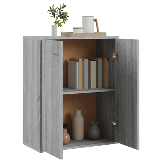 vidaXL Aparador 60x30x75 cm derivados de madeira cinzento sonoma vidaXL Aparador 60x30x75 cm derivados de madeira cinzento sonoma