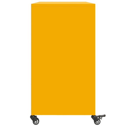 vidaXL Aparador 100,5x39x72 cm aço amarelo mostarda