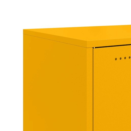 vidaXL Aparador 100,5x39x72 cm aço amarelo mostarda